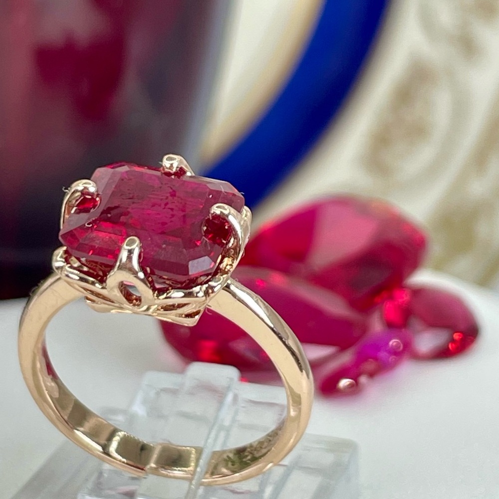 6ct Pigeon Ruby 14k Rolled Rose Gold Electroplated multiple sizes - Picture 15 of 16